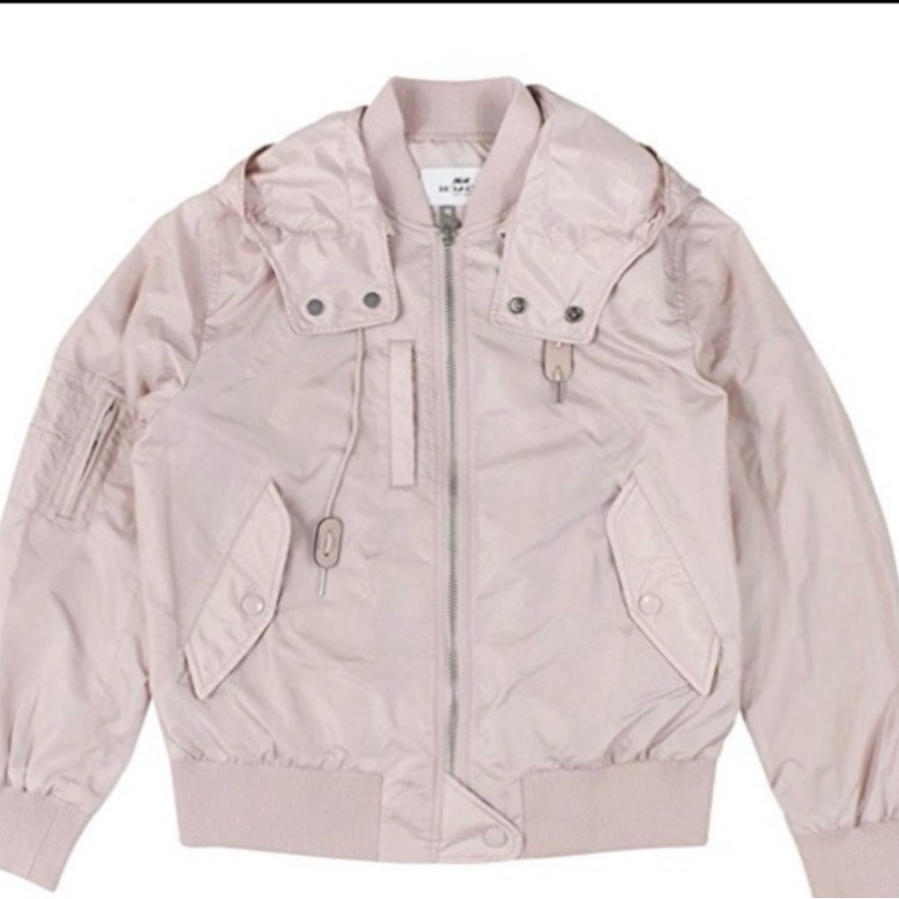COACH Bomber Windbreaker Jacket in Dusty Pink